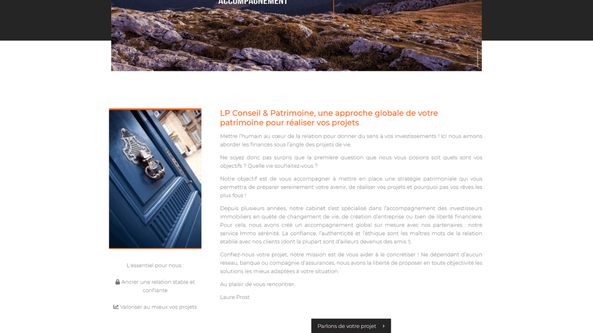 LP Conseil & Patrimoine - Site vitrine