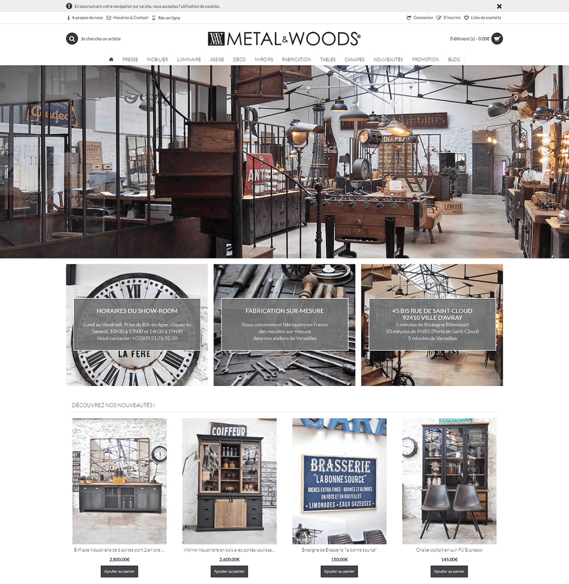 Metal&Wood - E commerce